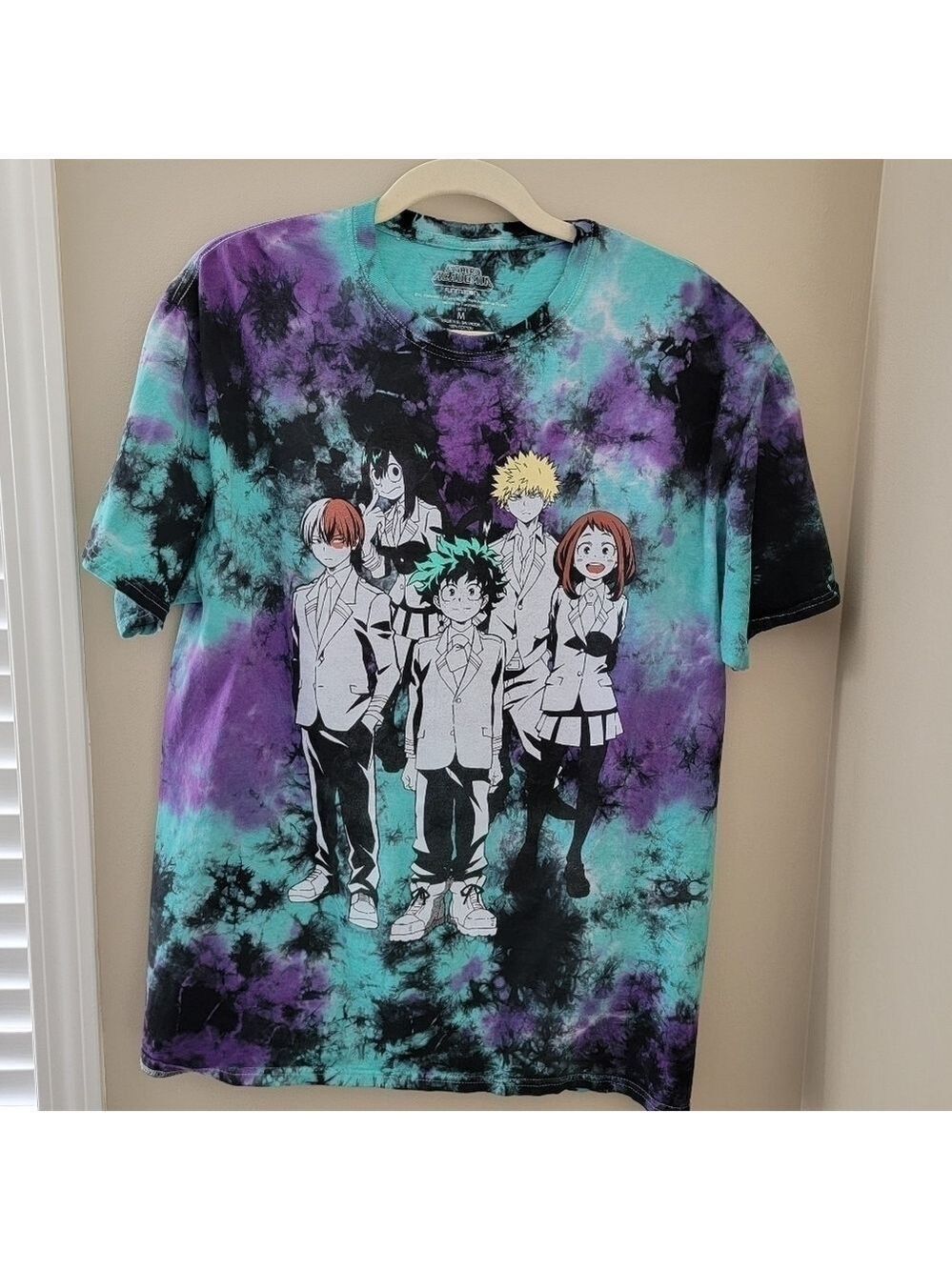 My Hero Academia Shirt Tie Dye Size Medium Graphic T-shirt Anime Manga #2141